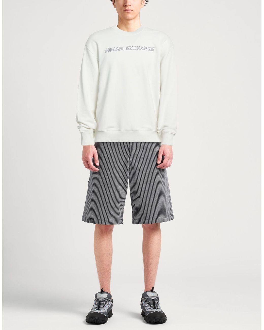 ARMANI EXCHANGE White Sweatshirt Cotton for men