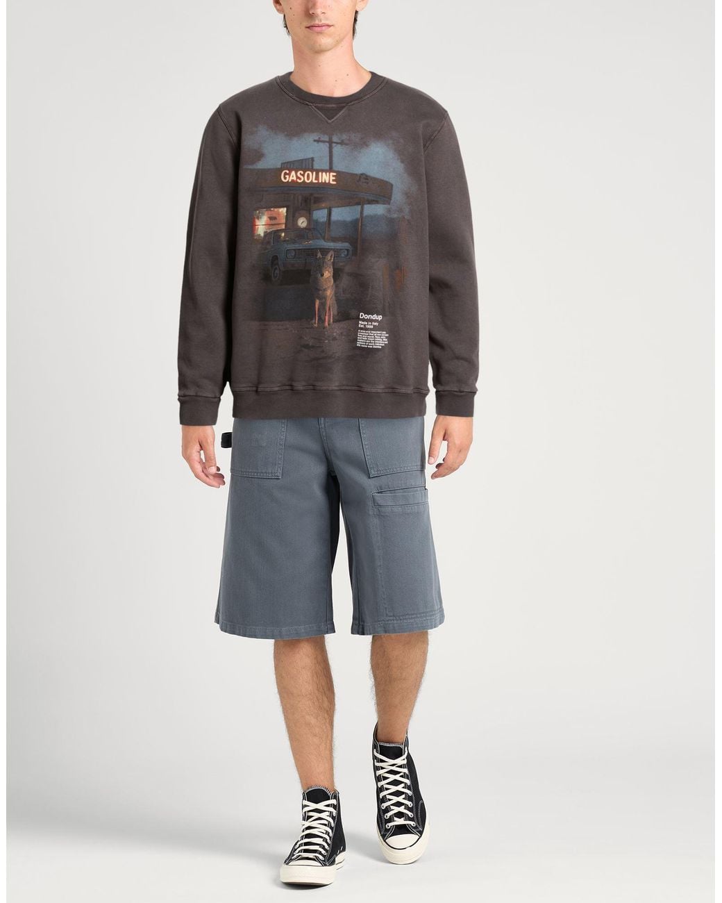 Dondup Gray Sweatshirt Cotton for men