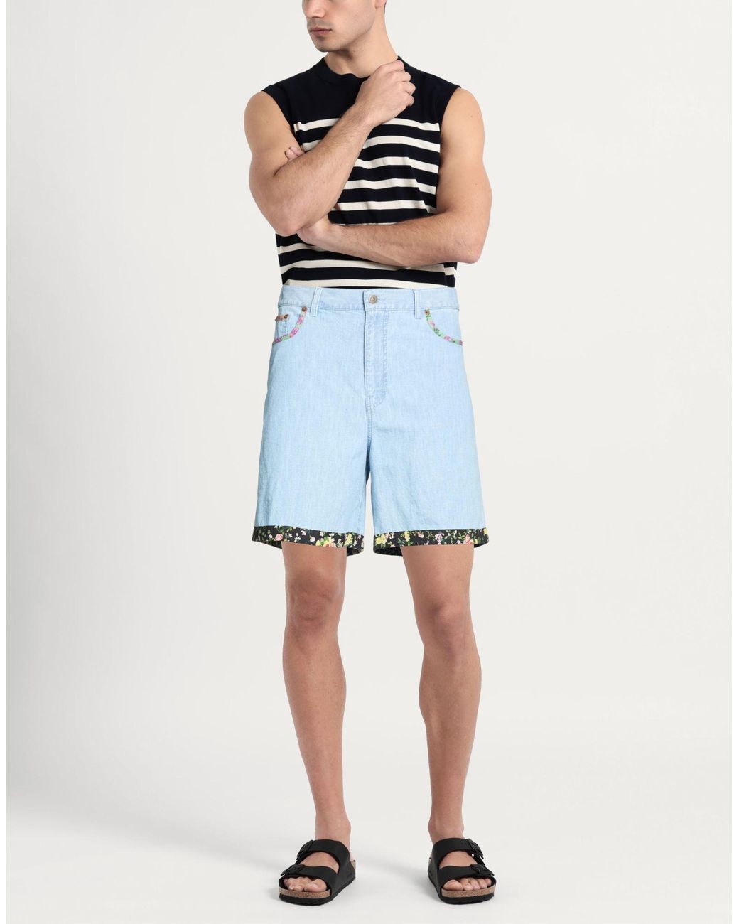 Valentino Garavani Blue Denim Shorts Cotton for men
