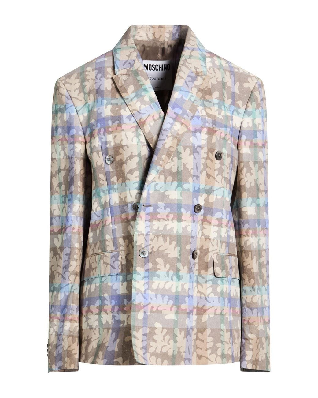 Moschino Gray Taupe Blazer Cotton