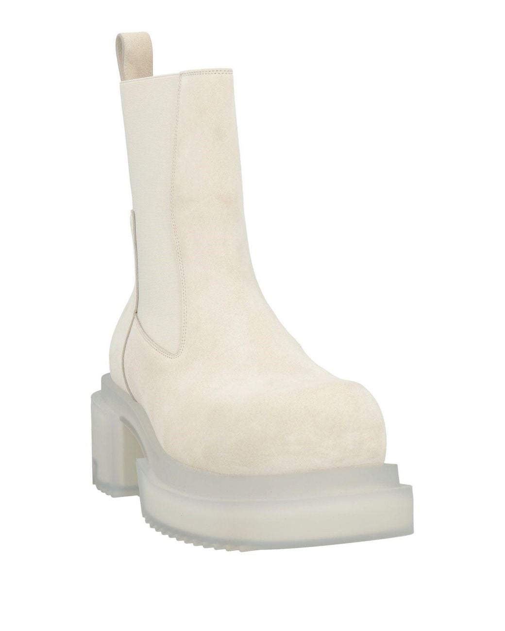 Rick Owens White Light Boot Leather for men