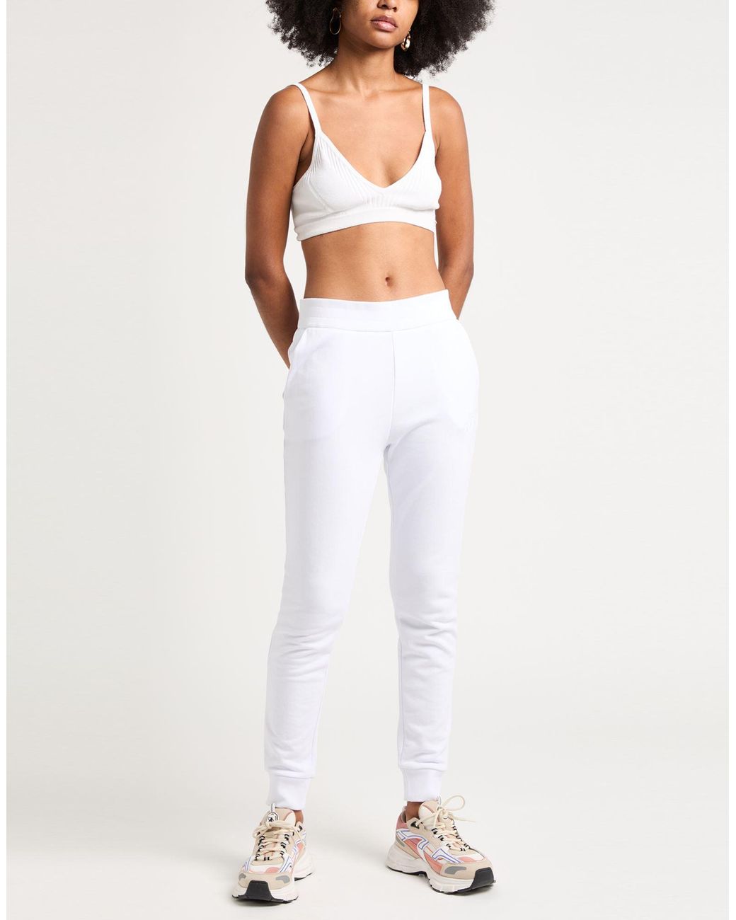 ARMANI EXCHANGE White Pants Cotton, Polyester, Elastane