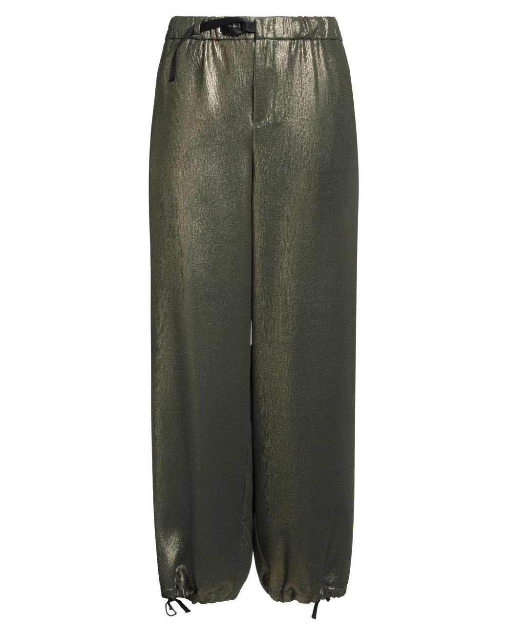 White Sand Green Pants Polyester, Elastane
