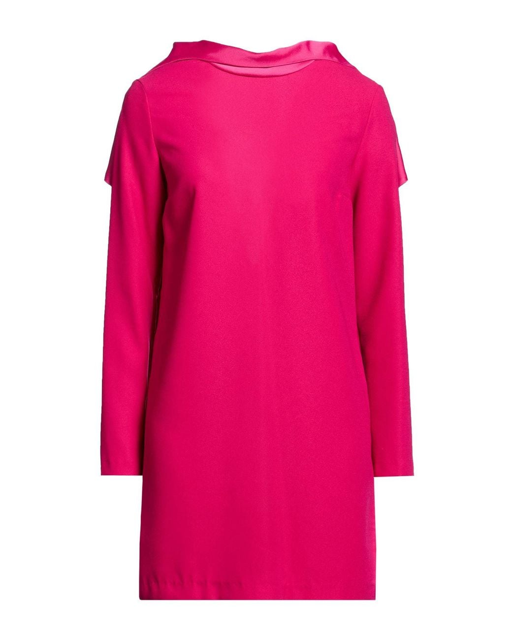 Suoli Pink Fuchsia Mini Dress Polyester