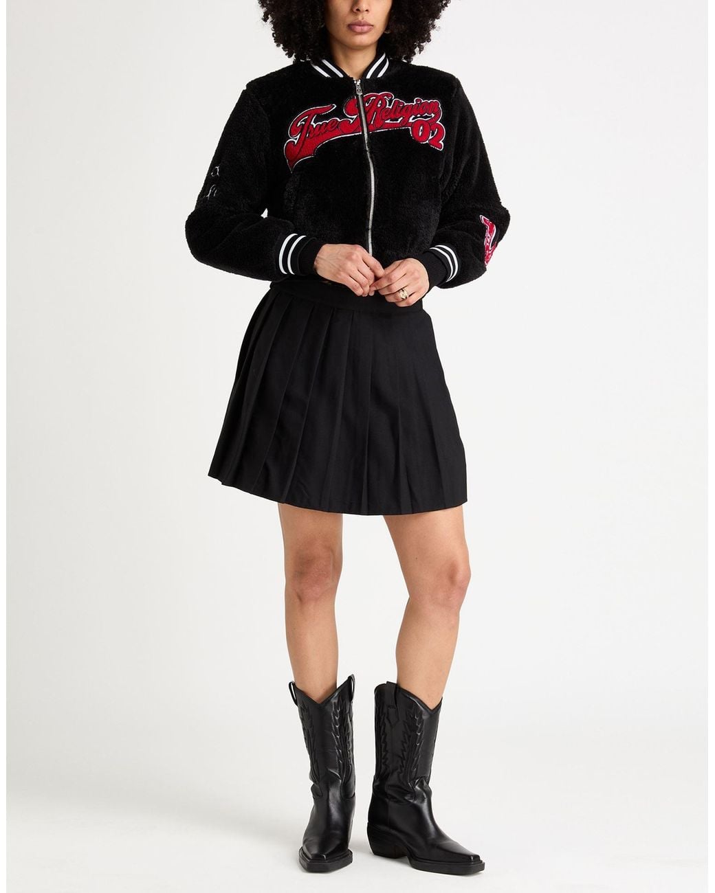 True Religion Black Shearling & Teddy