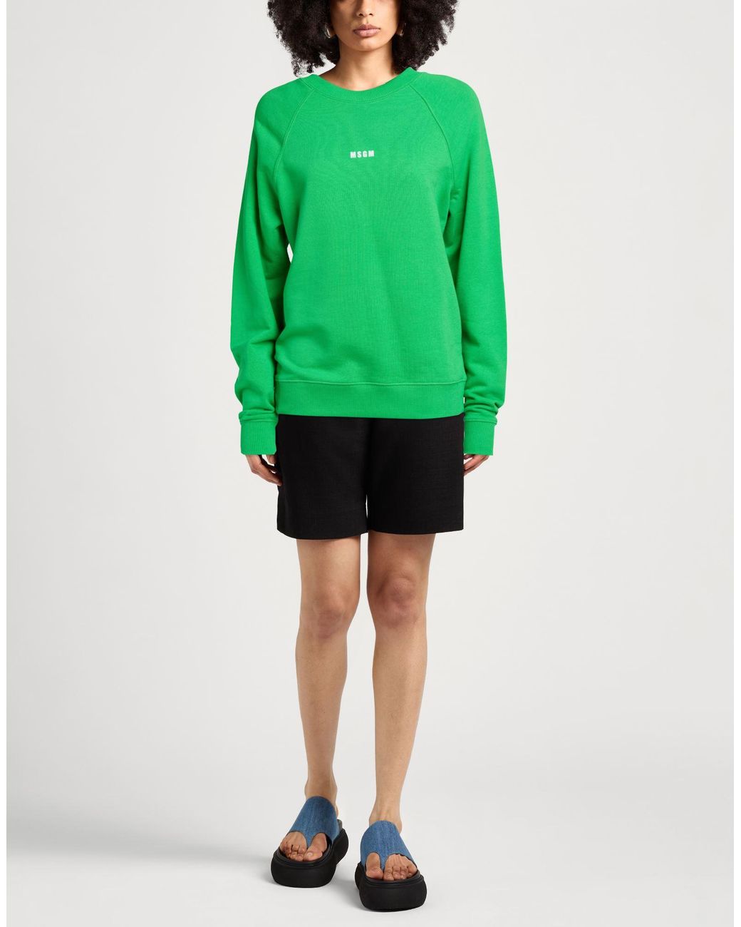 MSGM Green Sweatshirt Cotton