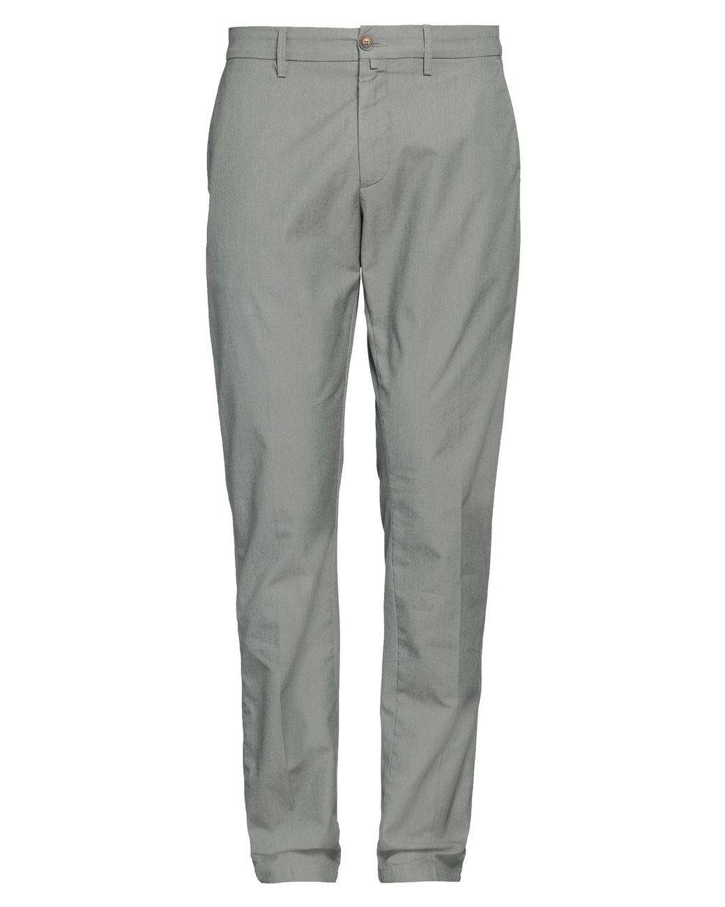 Siviglia Gray Pants Polyester, Cotton, Elastane for men