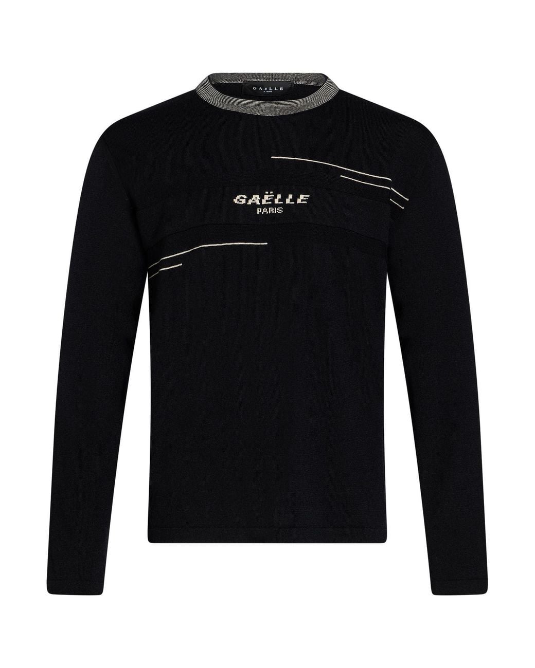 Gaelle Paris Black Sweater Acrylic, Wool for men