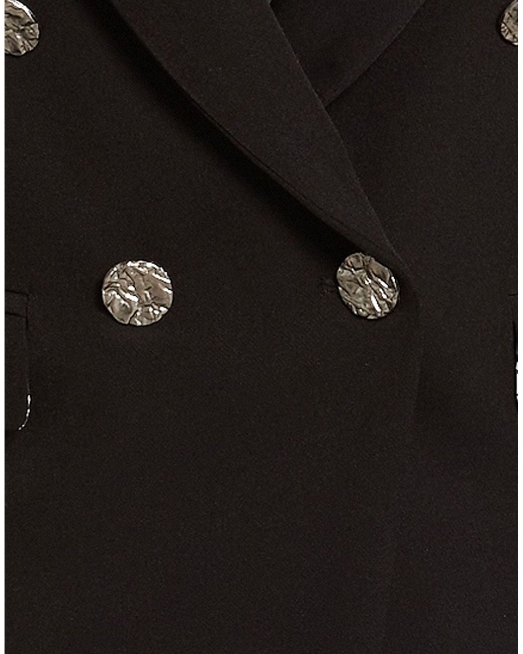 LANACAPRINA Black Blazer Polyester, Elastane