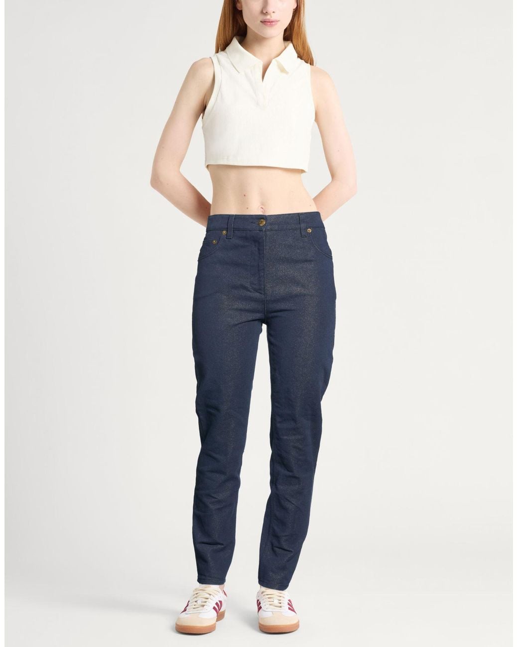 Moschino Blue Jeans Cotton, Viscose, Metallic Fiber