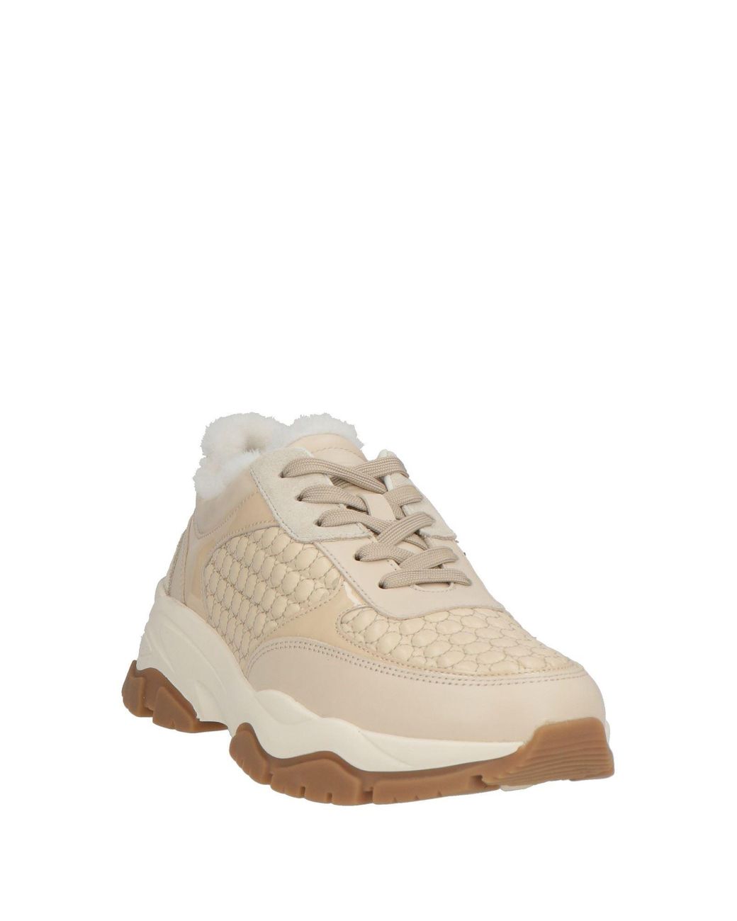 Baldinini Natural Cream Sneakers Leather, Synthetic Material