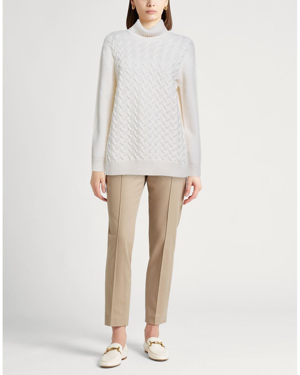 Moorer White Turtleneck