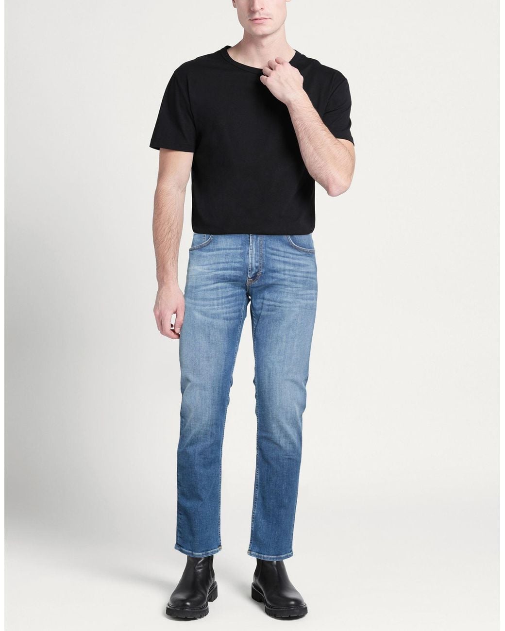 Department 5 Blue Jeans Cotton, Elastomultiester, Elastane for men
