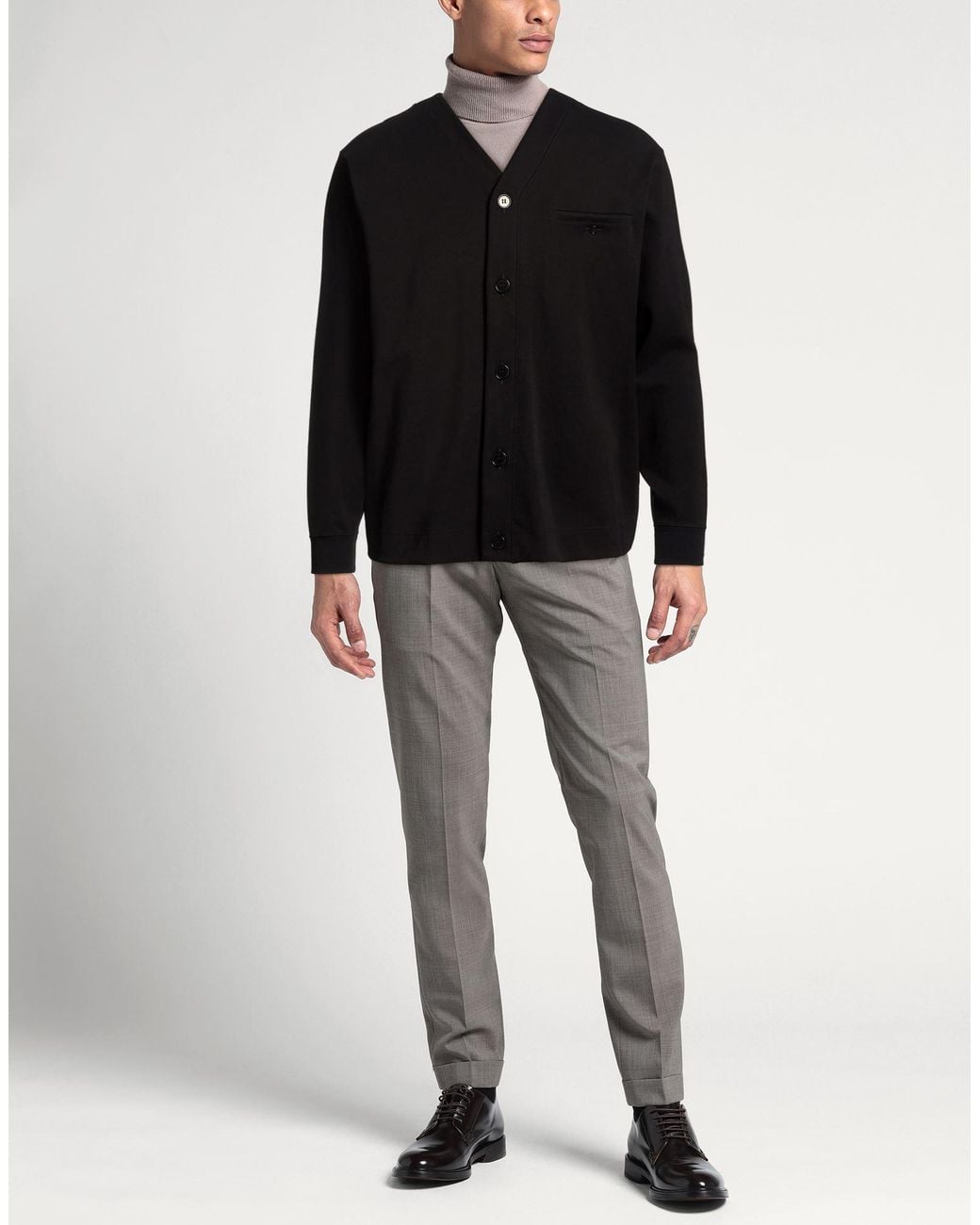 PANGAIA Black Cardigan Organic Cotton, Recycled Cotton, Elastane for men