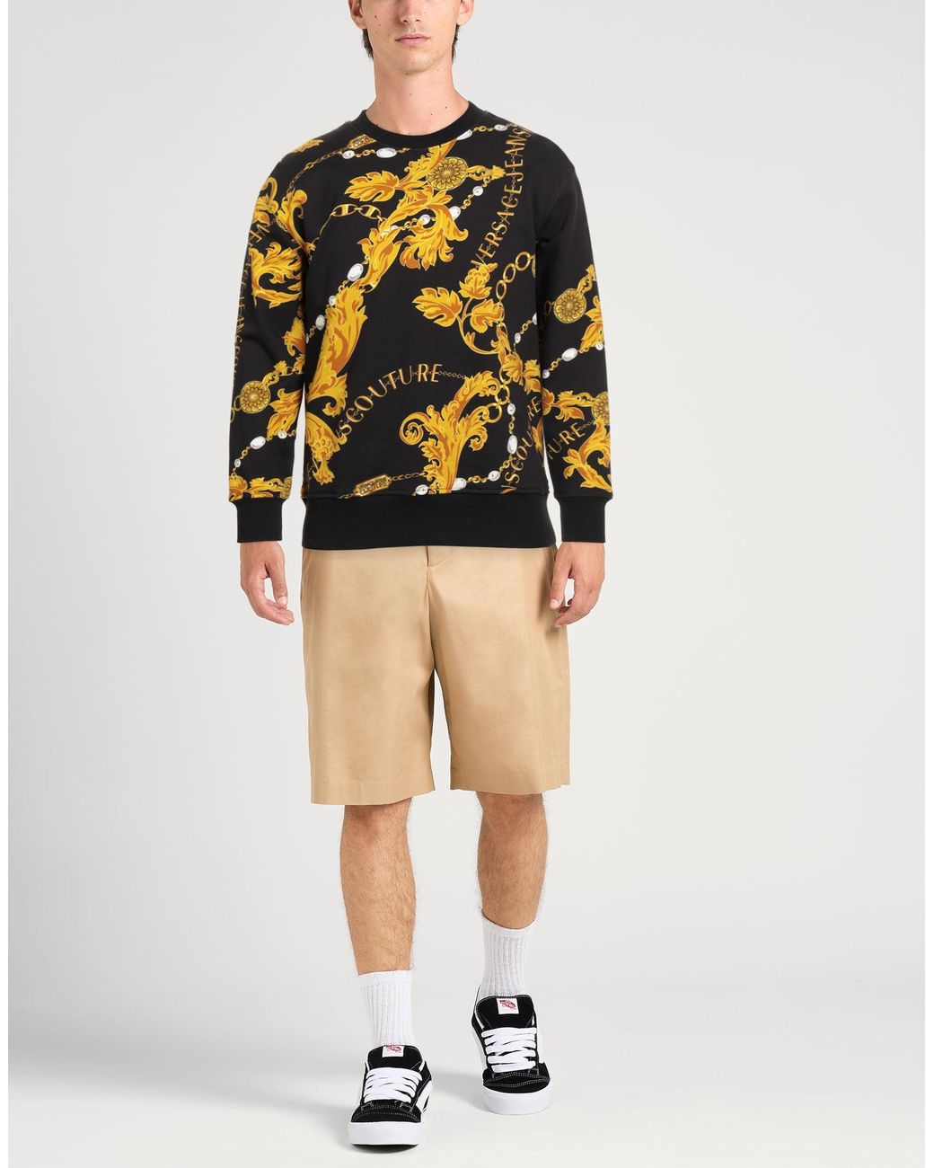 Versace Jeans Couture Black Sweatshirt Cotton for men