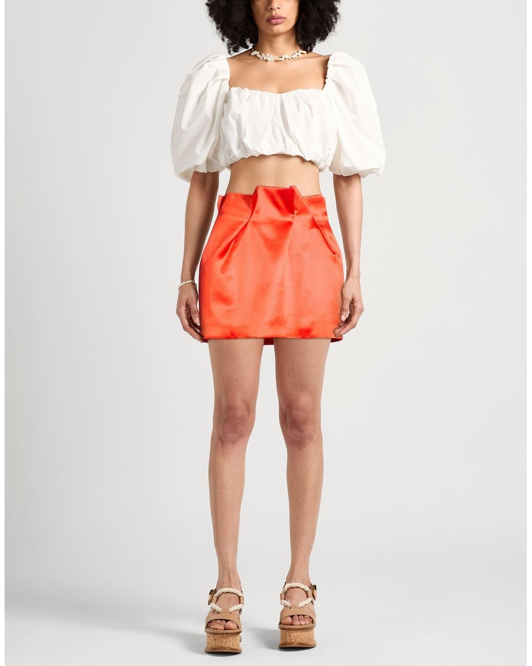 Magda Butrym Orange Mini Skirt