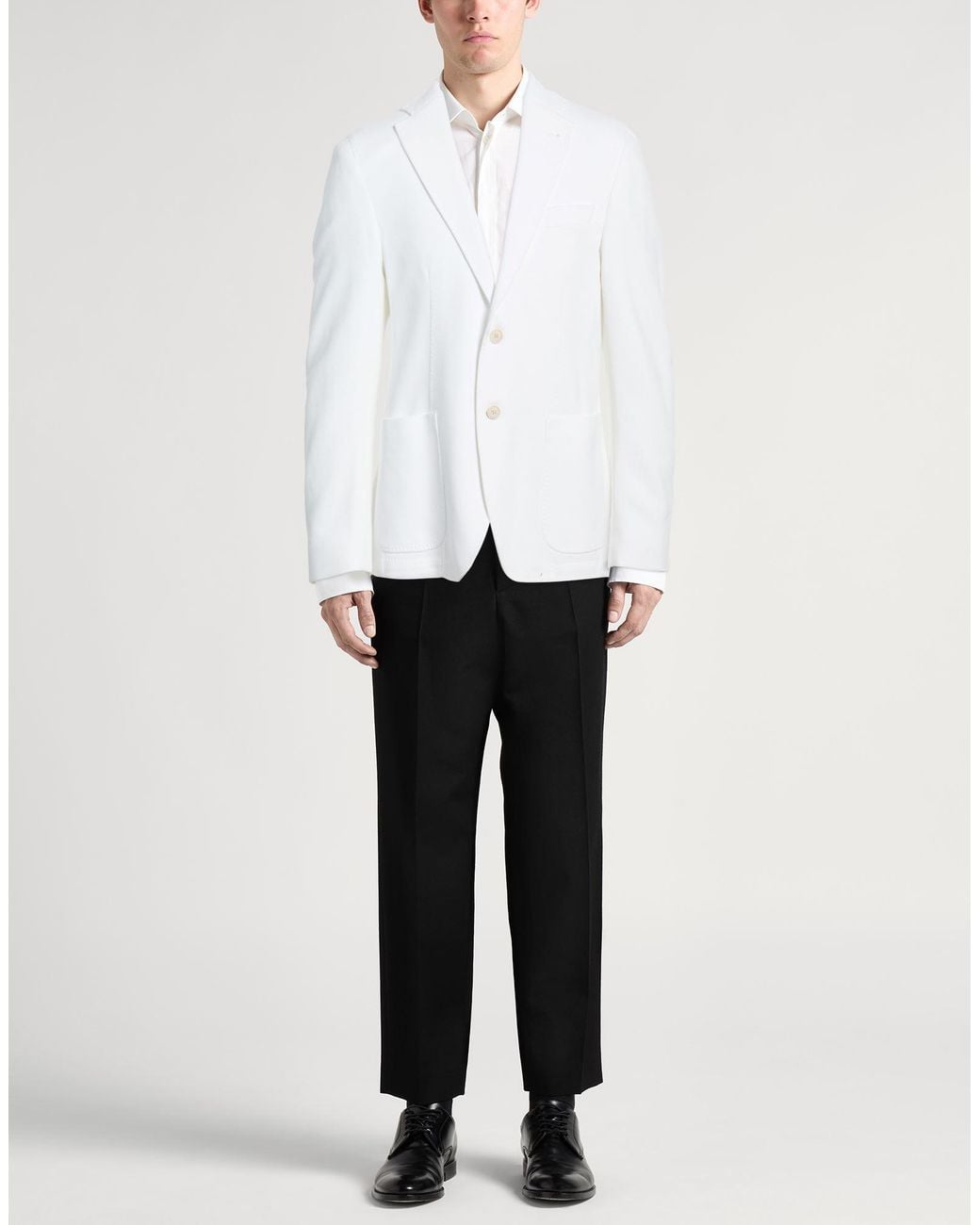 Tombolini White Blazer Cotton, Polyamide for men