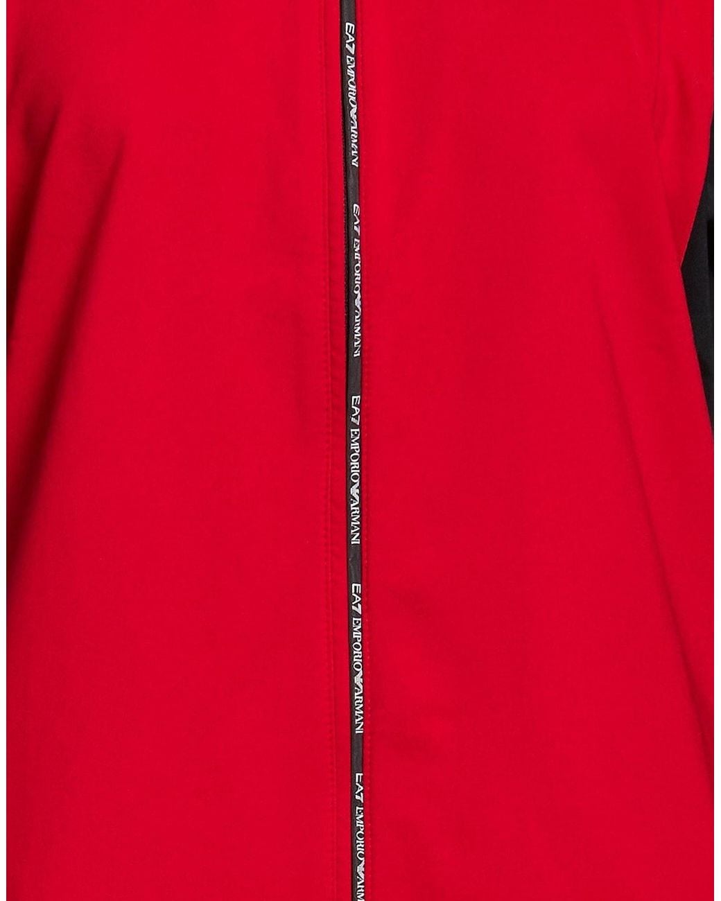 EA7 Red Sweatshirt Polyester, Elastane