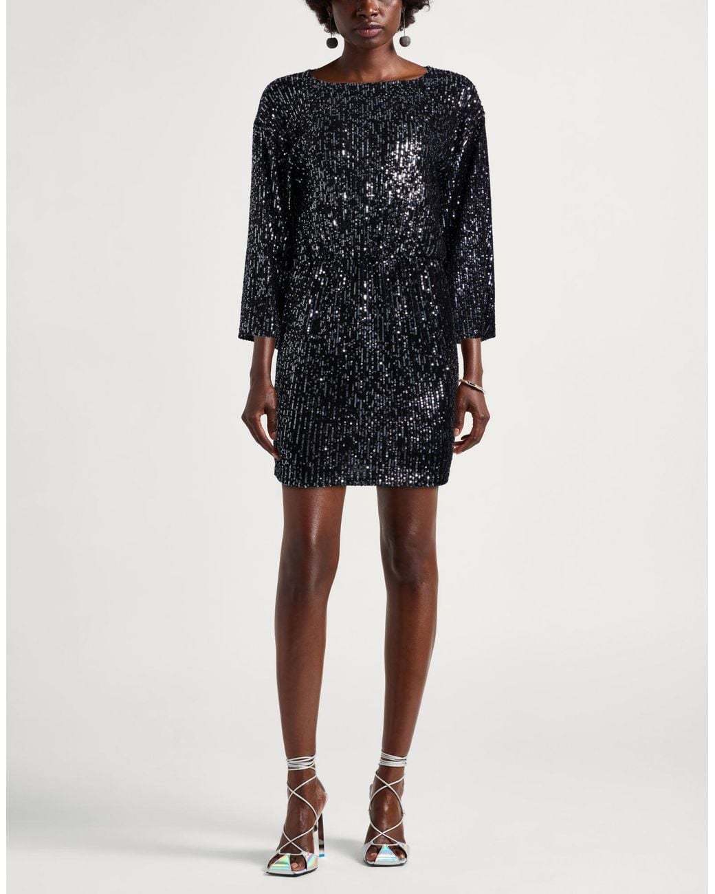 ViCOLO Black Mini Dress Polyester, Elastane