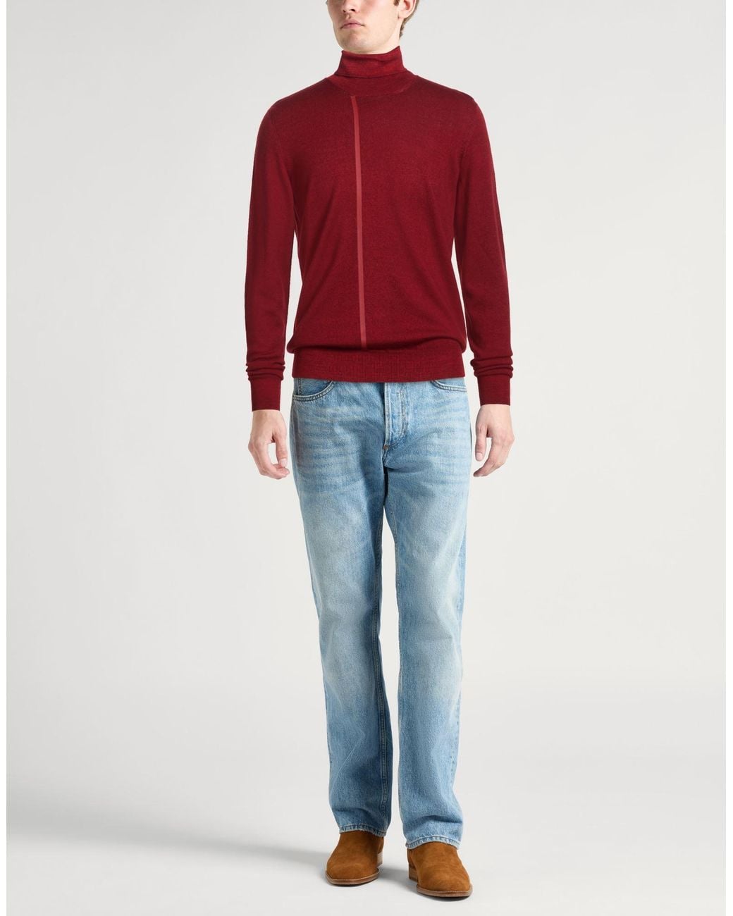 Cuello Alto Drumohr de hombre de color Red