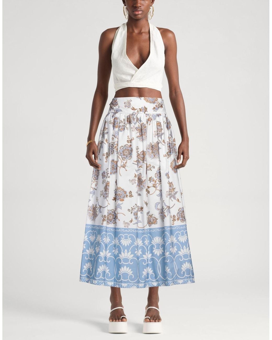 Eleventy Blue Maxi Skirt