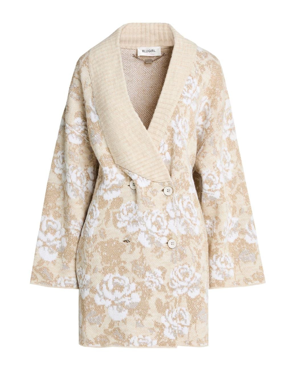 Blugirl Blumarine Natural Coat Acrylic, Viscose, Polyamide, Wool