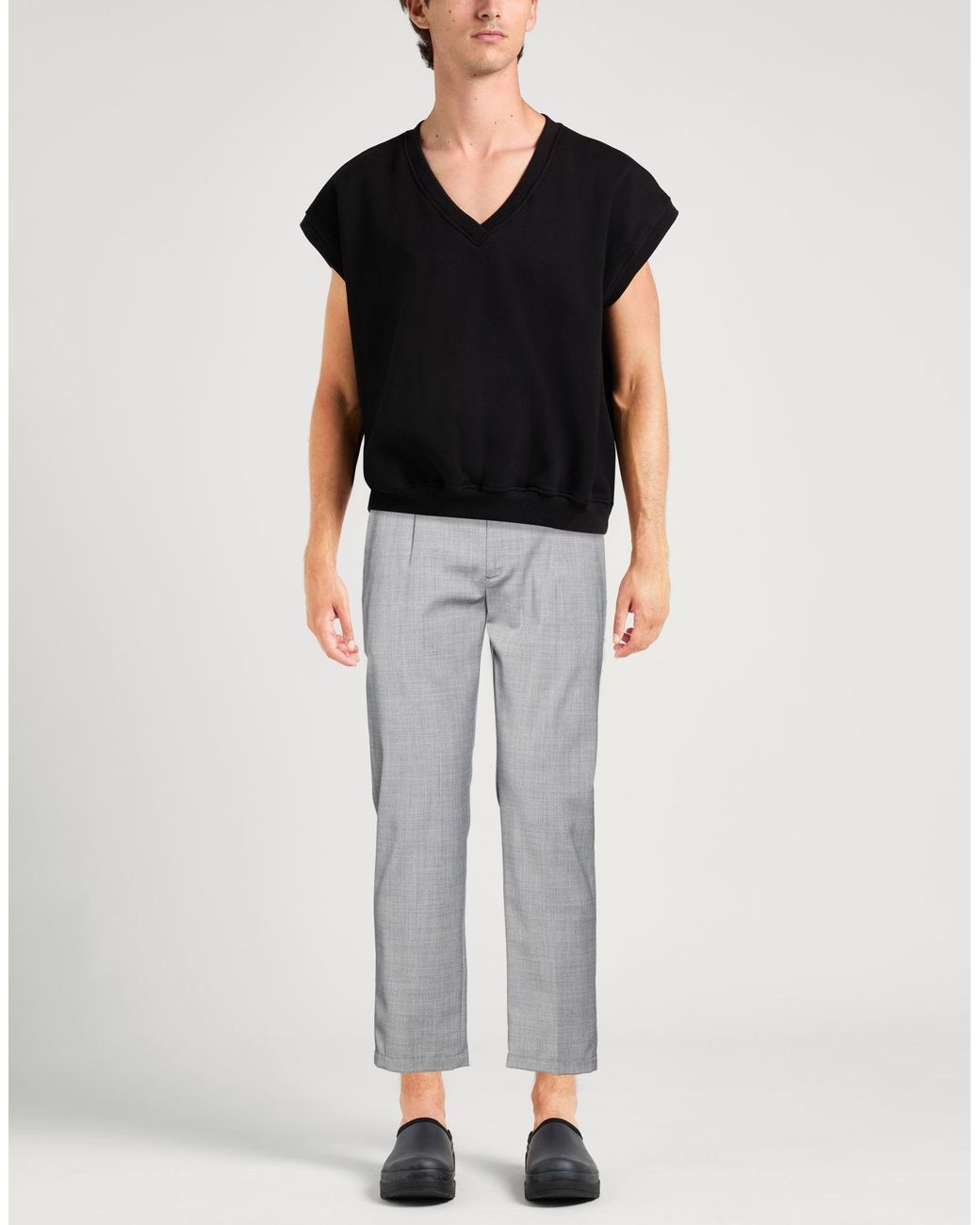 Messagerie Gray Pants Wool, Polyamide, Elastane for men