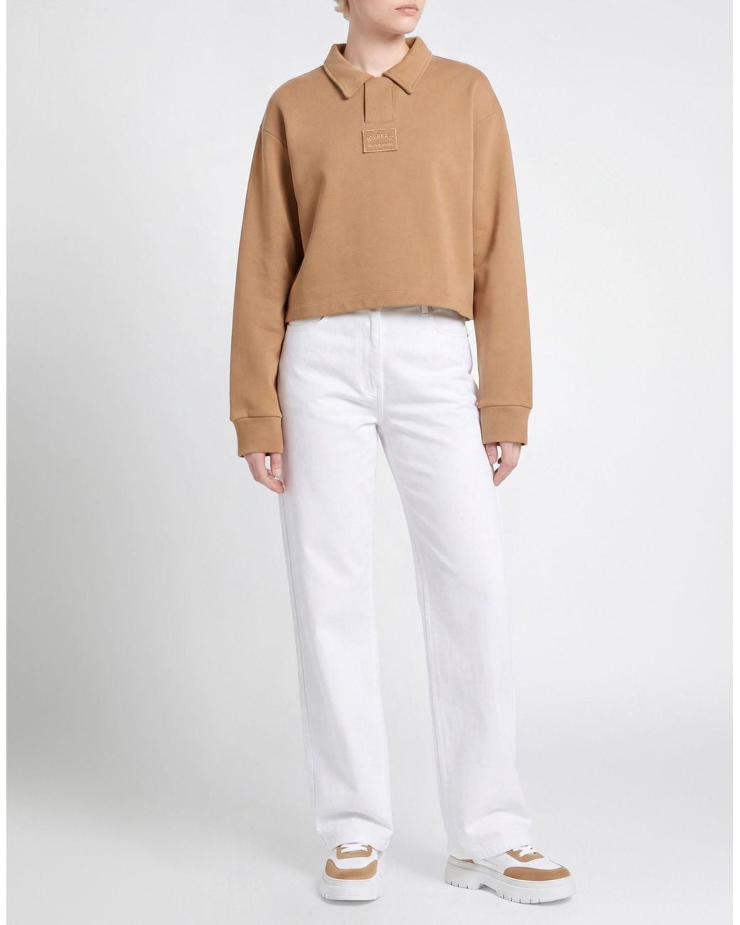 Iceberg Natural Camel Sweatshirt Cotton
