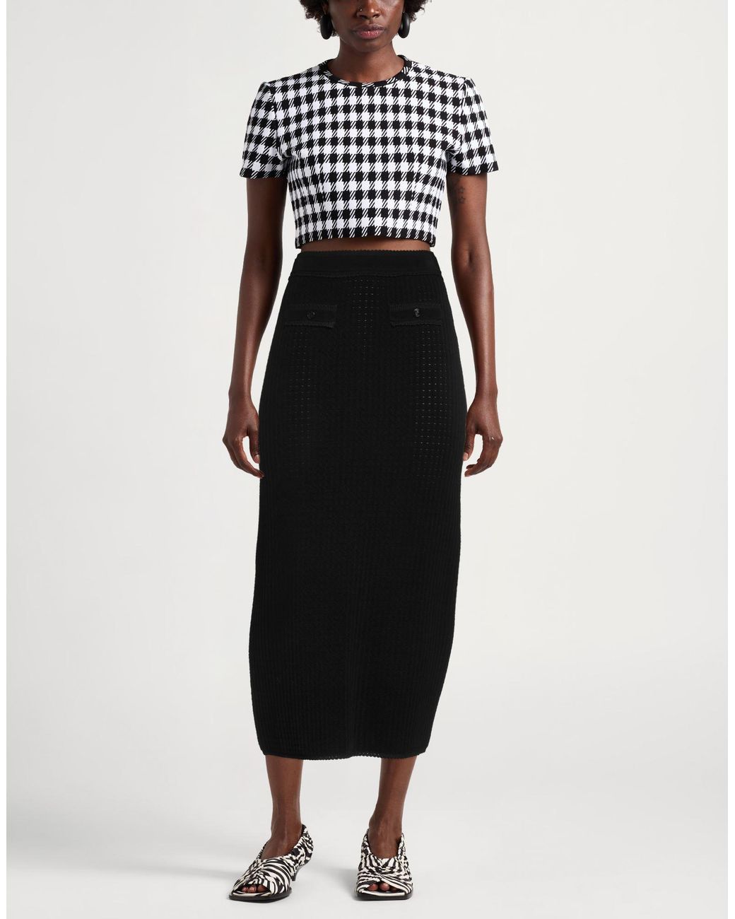 Sandro Black Midi Skirt