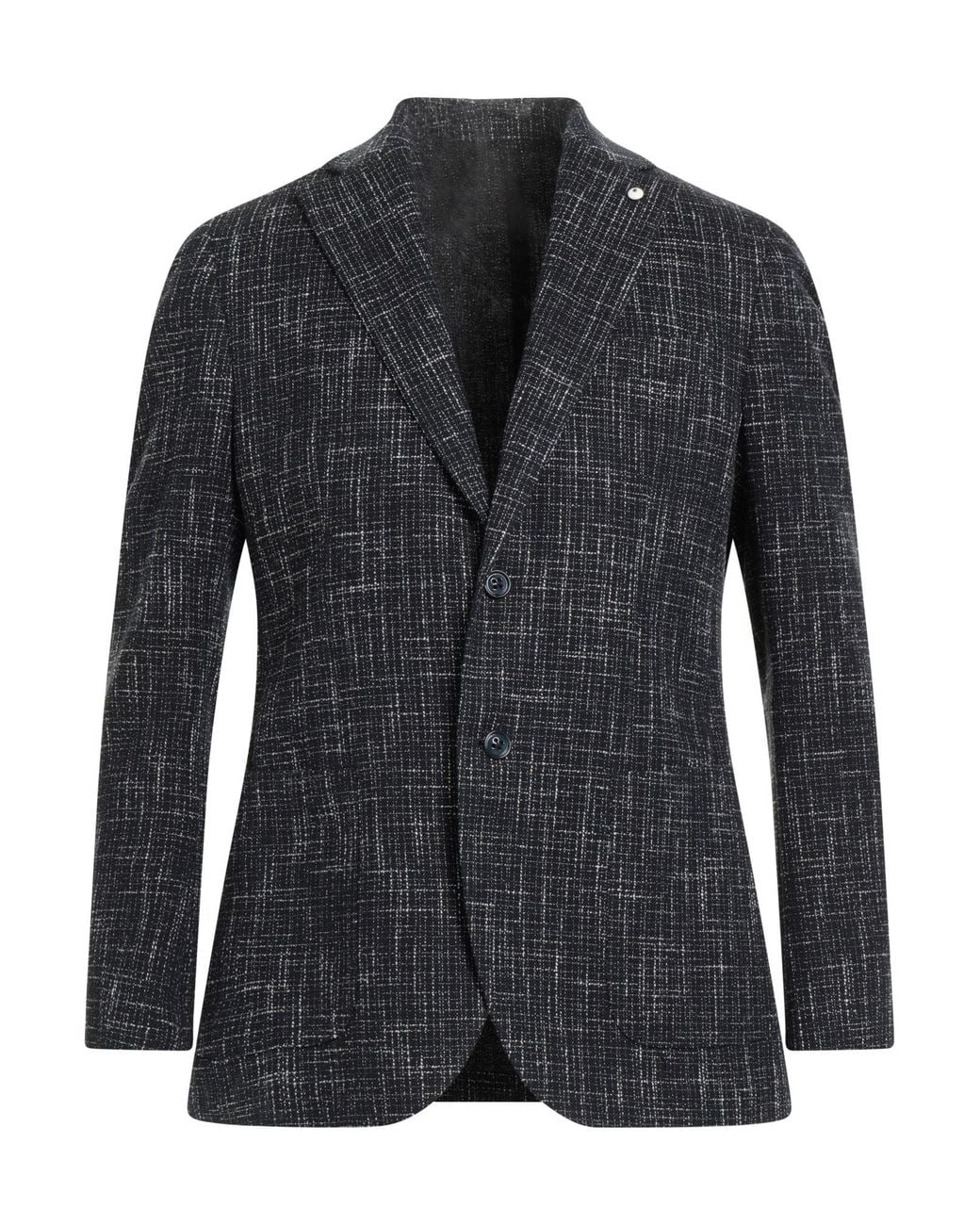L.b.m. 1911 Black Blazer Cotton, Acrylic, Polyamide for men
