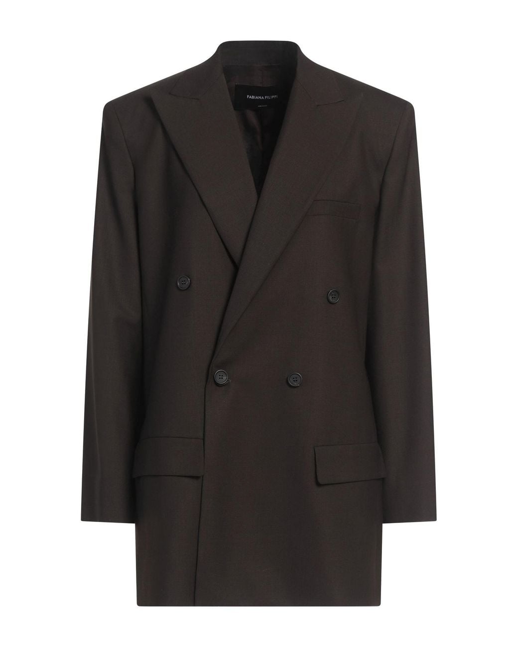 Fabiana Filippi Black Blazer Virgin Wool, Polyamide, Elastane