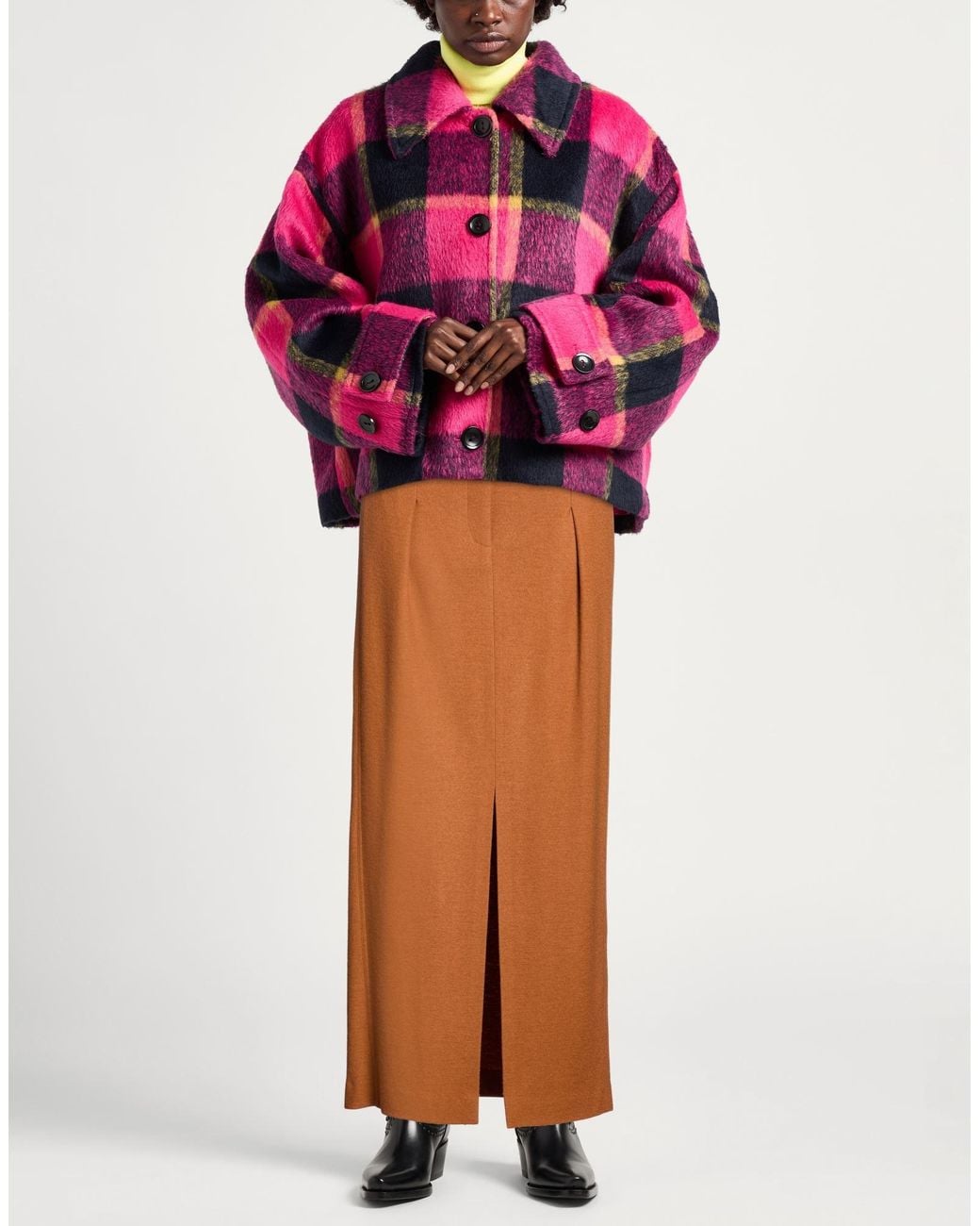 Marc Cain Brown Maxi Skirt Wool