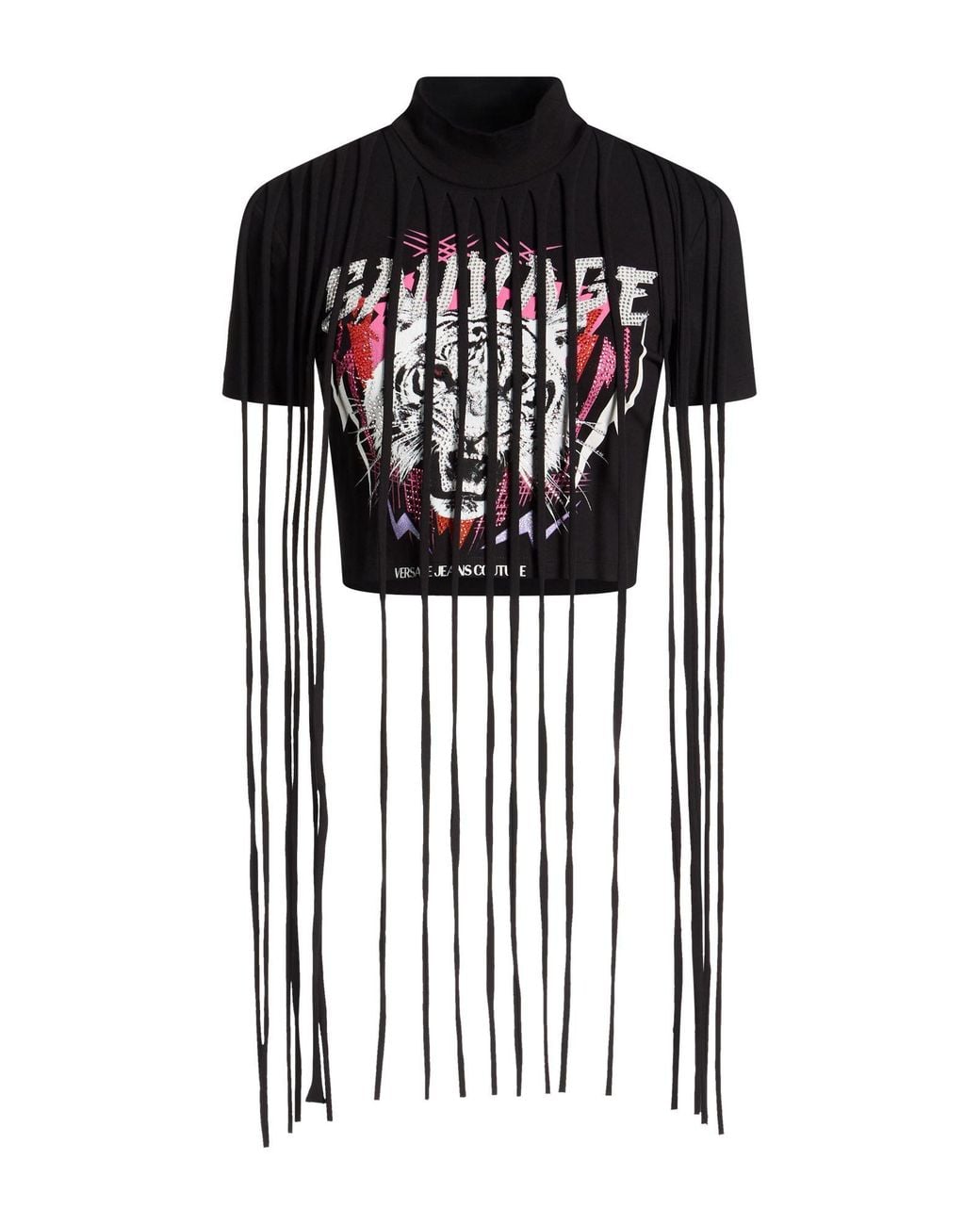 Versace Jeans Couture Black T-Shirt Cotton, Elastane