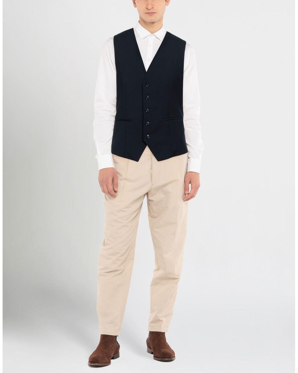 Daniele Alessandrini Blue Waistcoat for men
