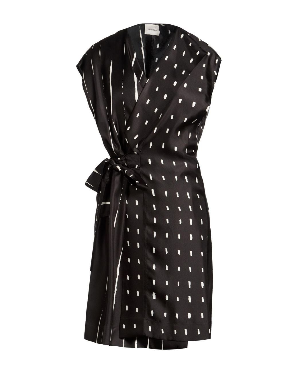 Alysi Black Crème Mini Dress Silk