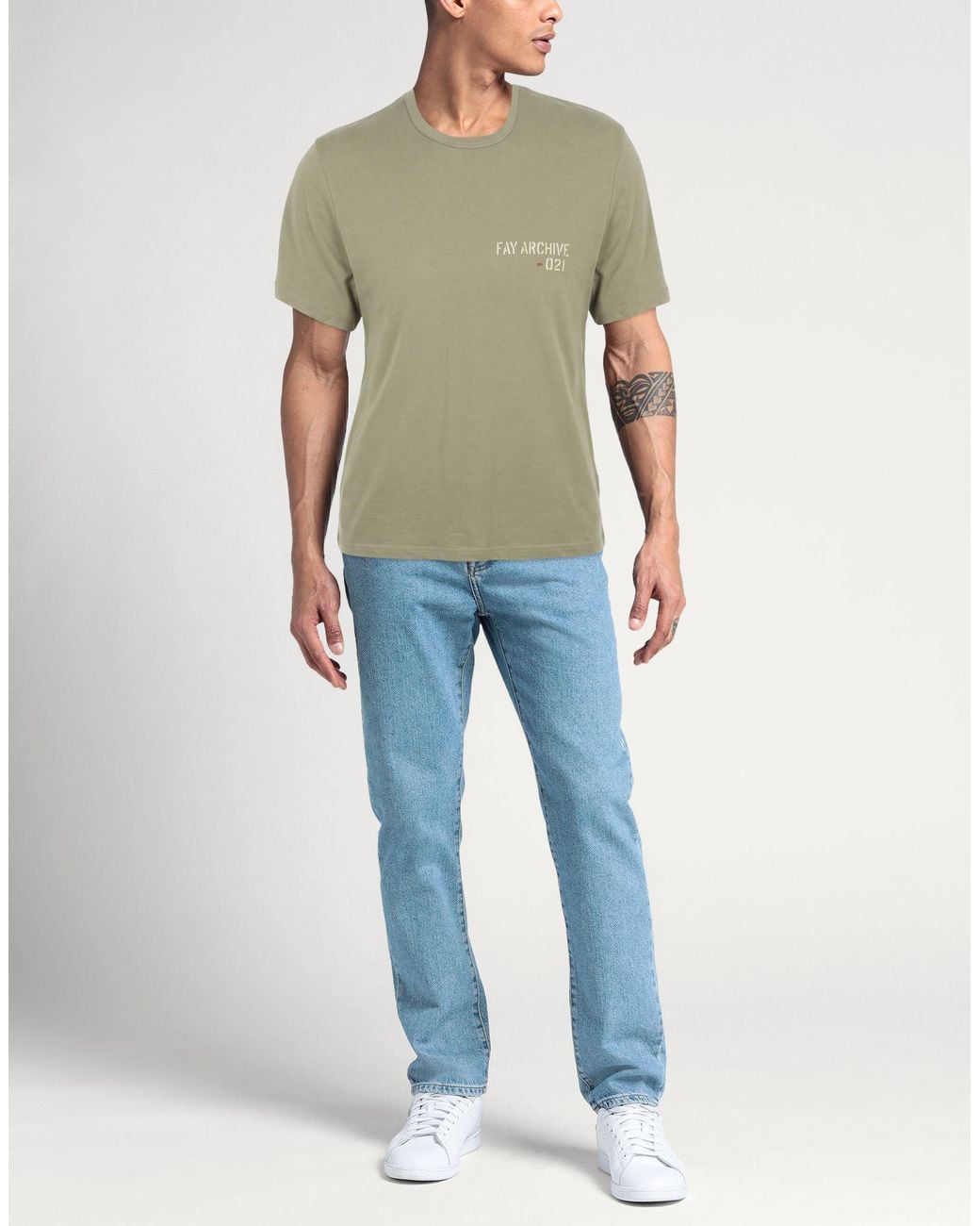 Camiseta Fay de hombre de color Green
