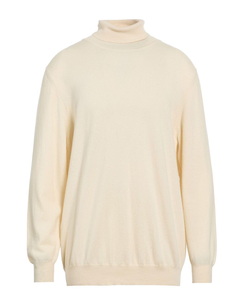 Piacenza Cashmere White Ivory Turtleneck Cashmere for men