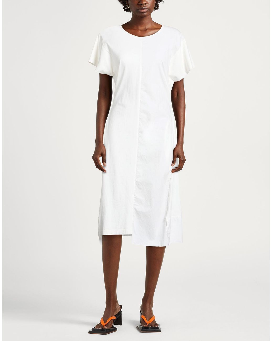 High White Midi Dresses
