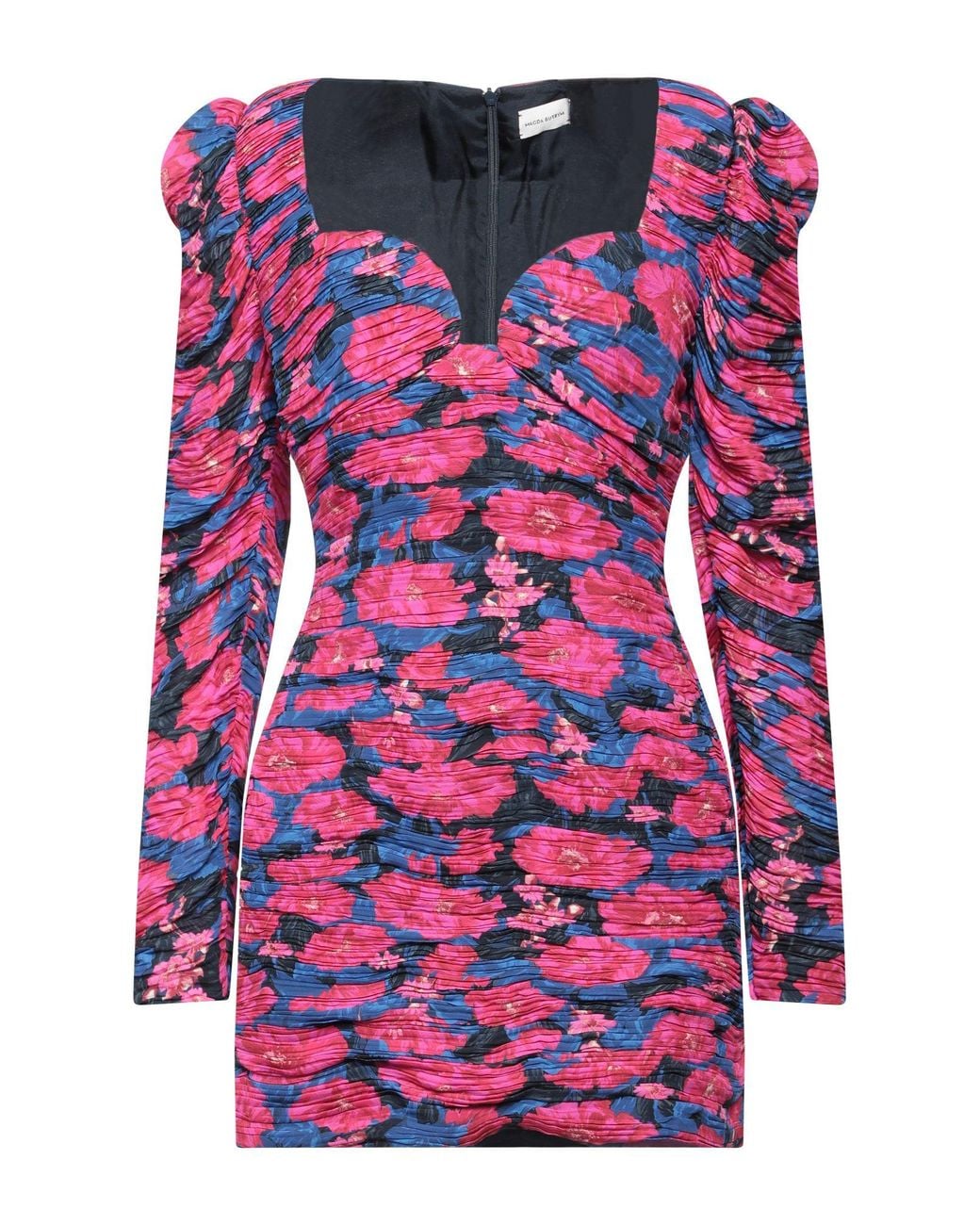 Magda Butrym Pink Fuchsia Mini Dress Silk