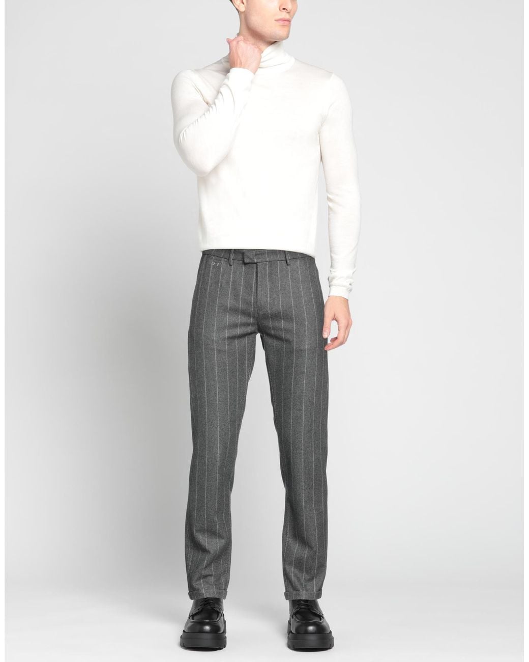 Tramarossa Gray Pants Virgin Wool for men