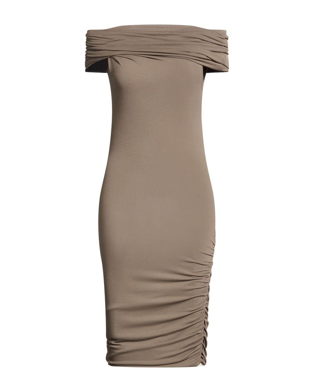 Rick Owens Gray Midi Dress Viscose, Polyamide, Elastane