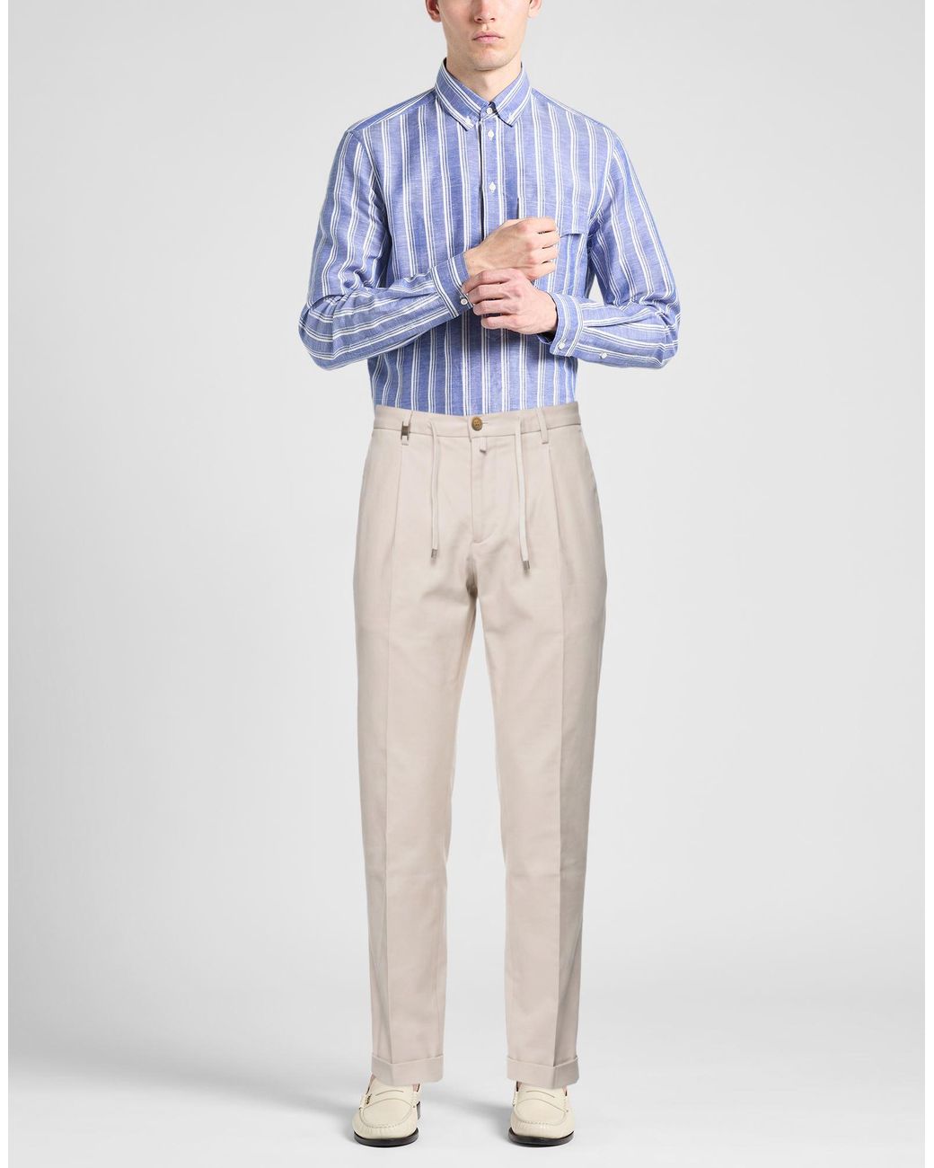 Barbati Natural Camel Pants Viscose, Polyamide, Elastane for men