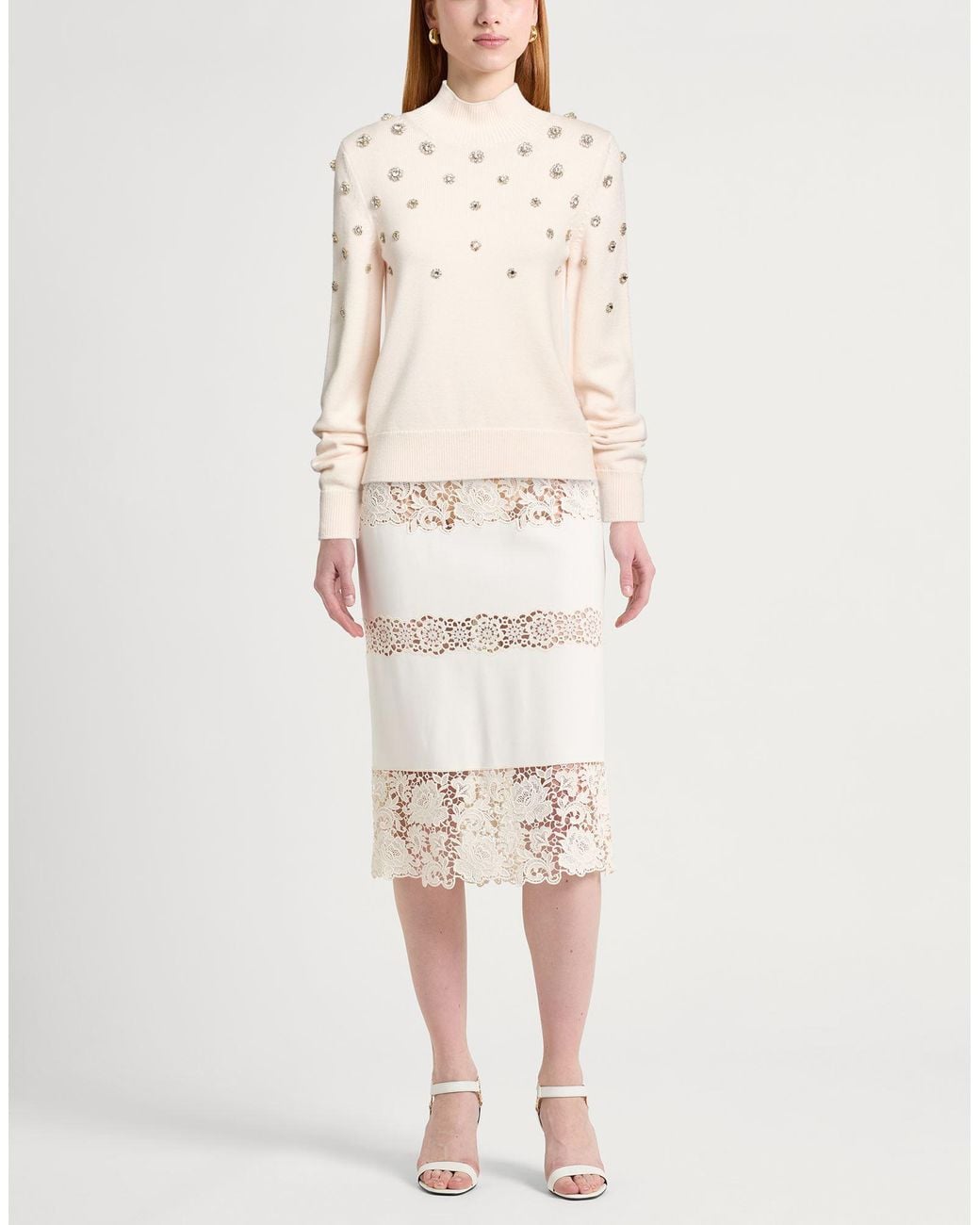 Oscar de la Renta Natural Turtleneck Virgin Wool