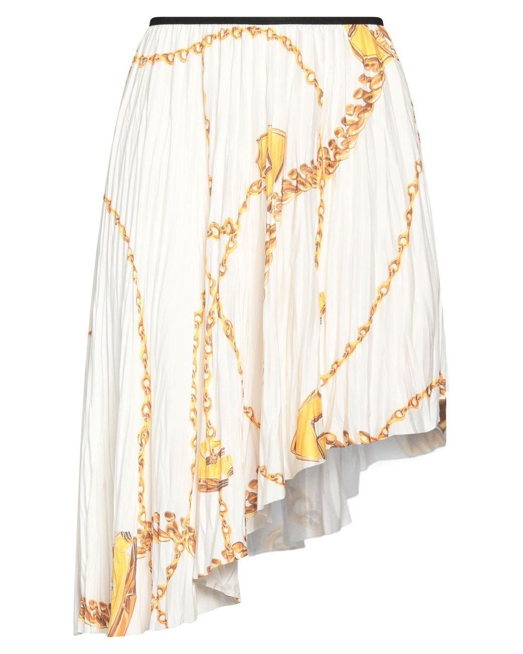 Burberry White Midi Skirt Polyester