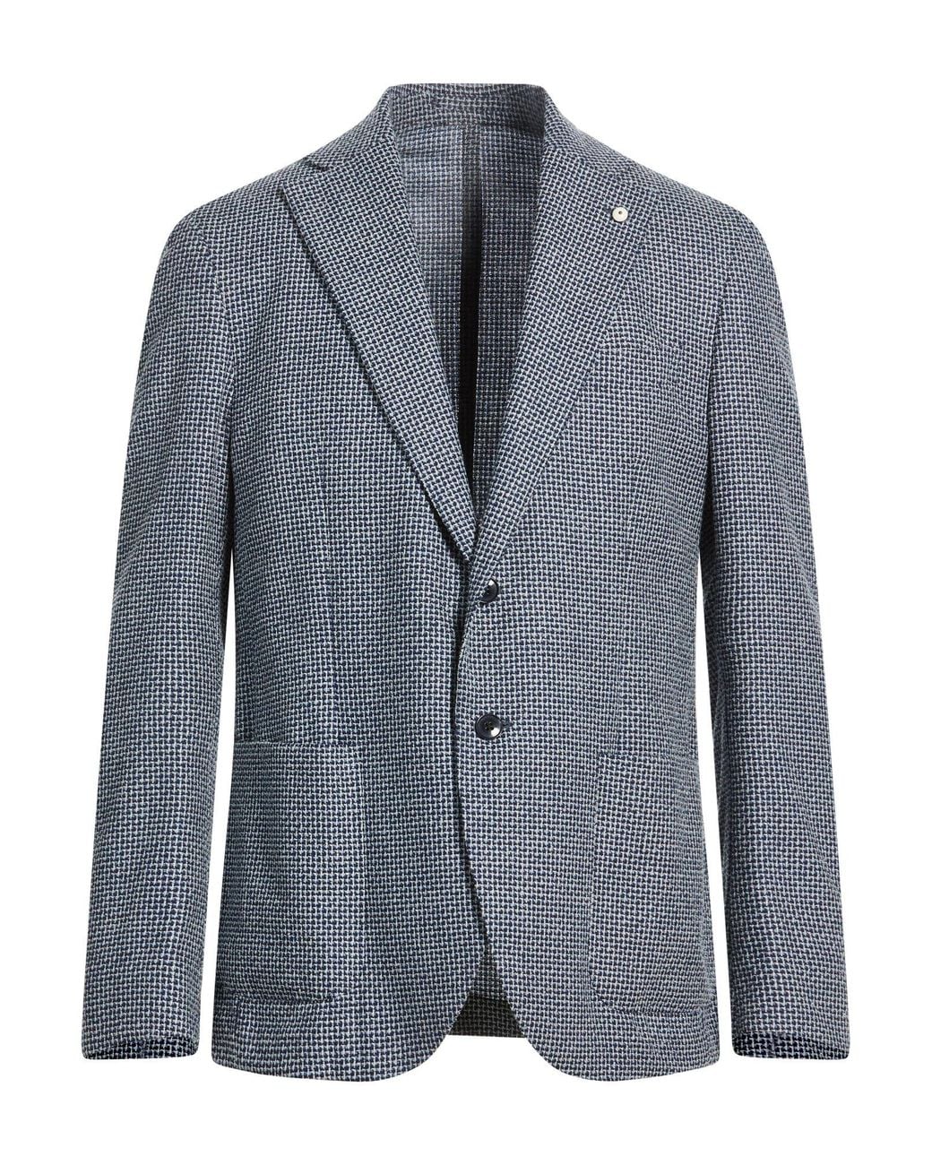 L.b.m. 1911 Blue Blazer Wool, Cotton, Nylon for men
