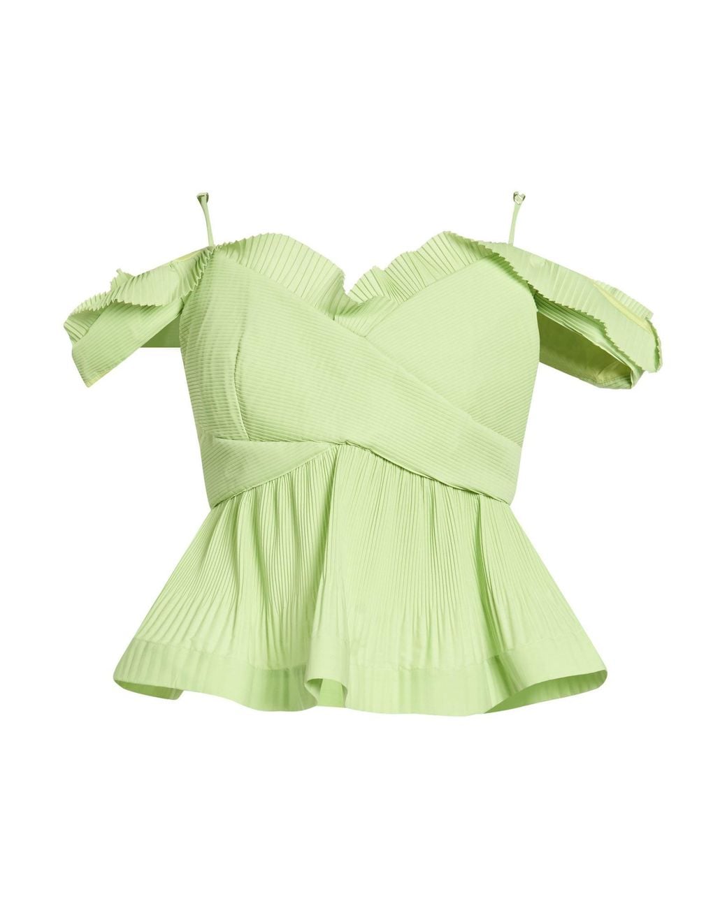 MEIMEIJ Green Top Polyester, Cotton, Acetate, Elastane