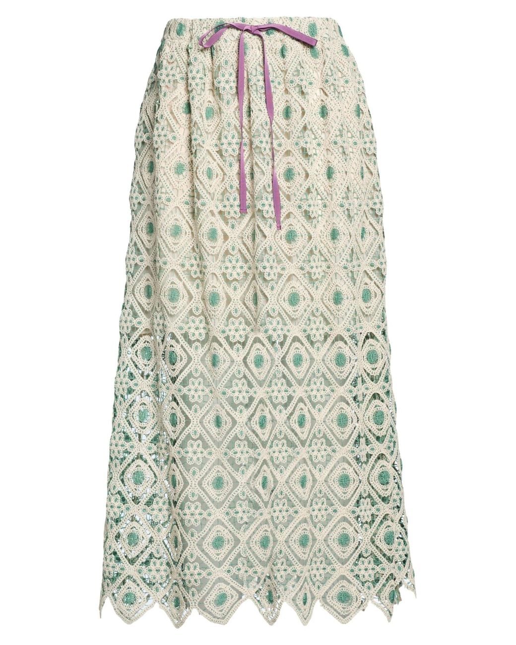 LaDoubleJ White Midi Skirt Polyester
