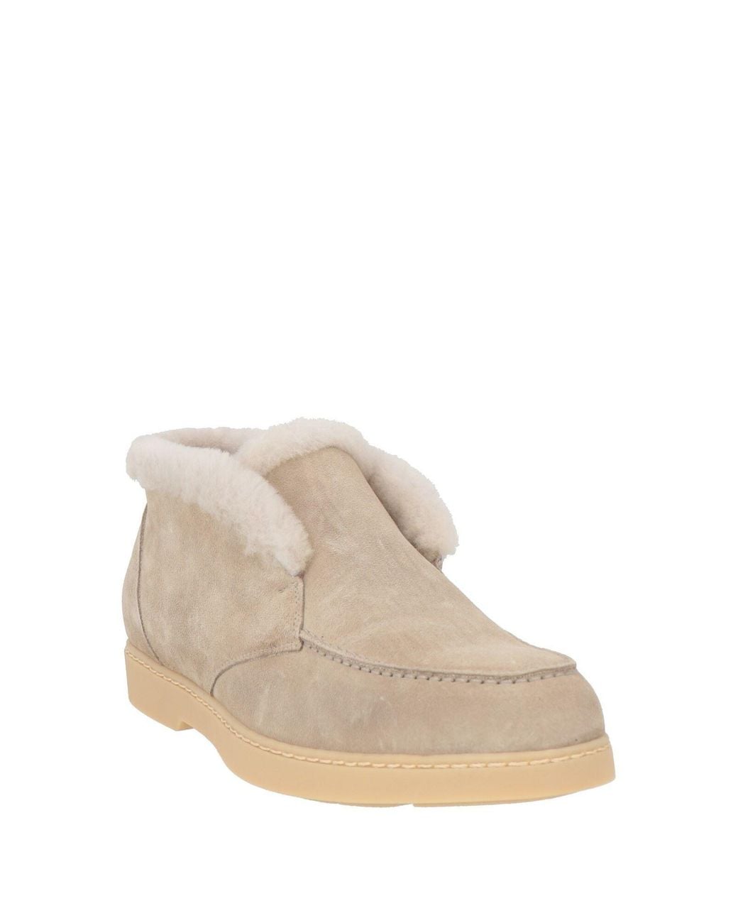 Doucal's Natural Sand Ankle Boots Leather