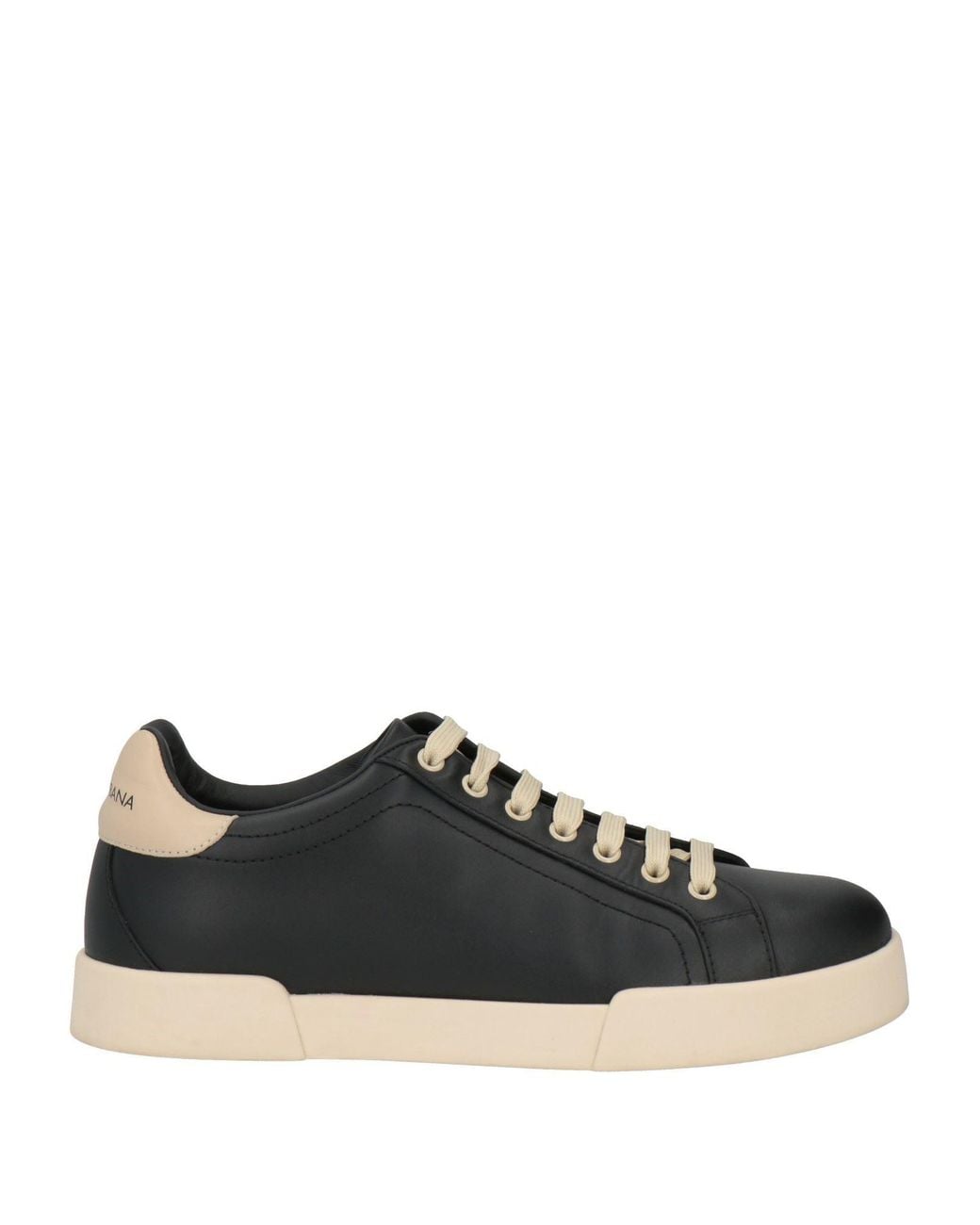 Dolce & Gabbana Black Sneakers Calfskin, Lambskin for men