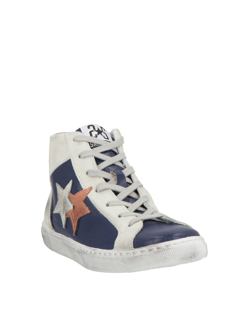 2 Star Blue Sneakers Leather